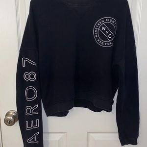 Aeropostale black crew hoodie